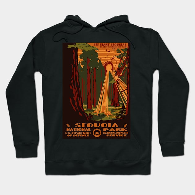 Sequoia alien invasion national park poster Hoodie by rolphenstien